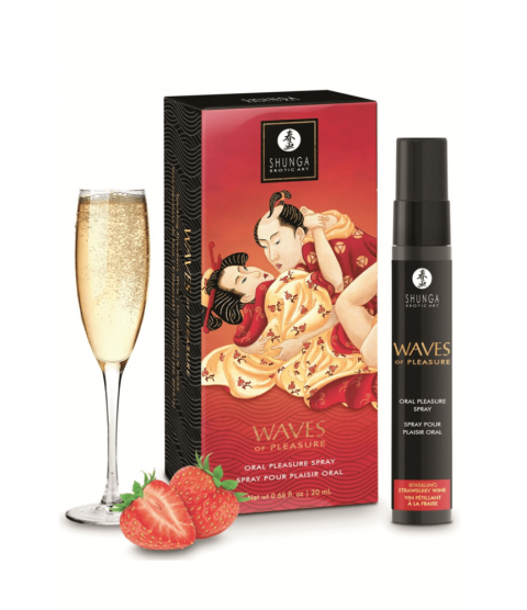 Spray pour plaisir oral saveur vin pétillant à la fraise 20 ml - Shunga